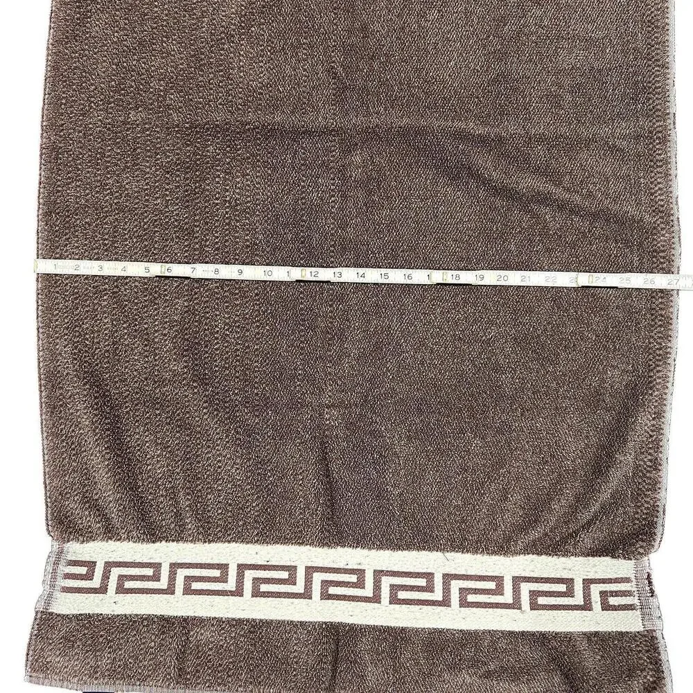 VTG Ralph Lauren Auckland North Island Fair Isle Brown Bath Towel Hand Set Of 3